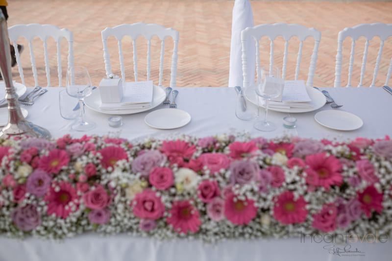 wedding table - rose